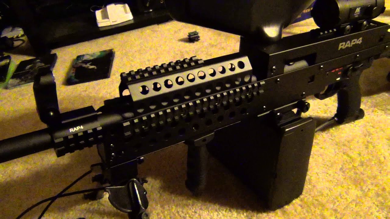 Tippmann A5 RAP4 MK48/MK46 M249 SAW Paintball LMG YouTube