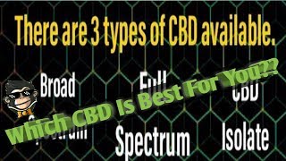 3 different types of CBD and what do they do??