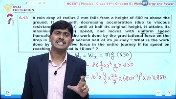 NCERT Physics Class 11th Chapter 6 Q 13 Work, Energy & Power
