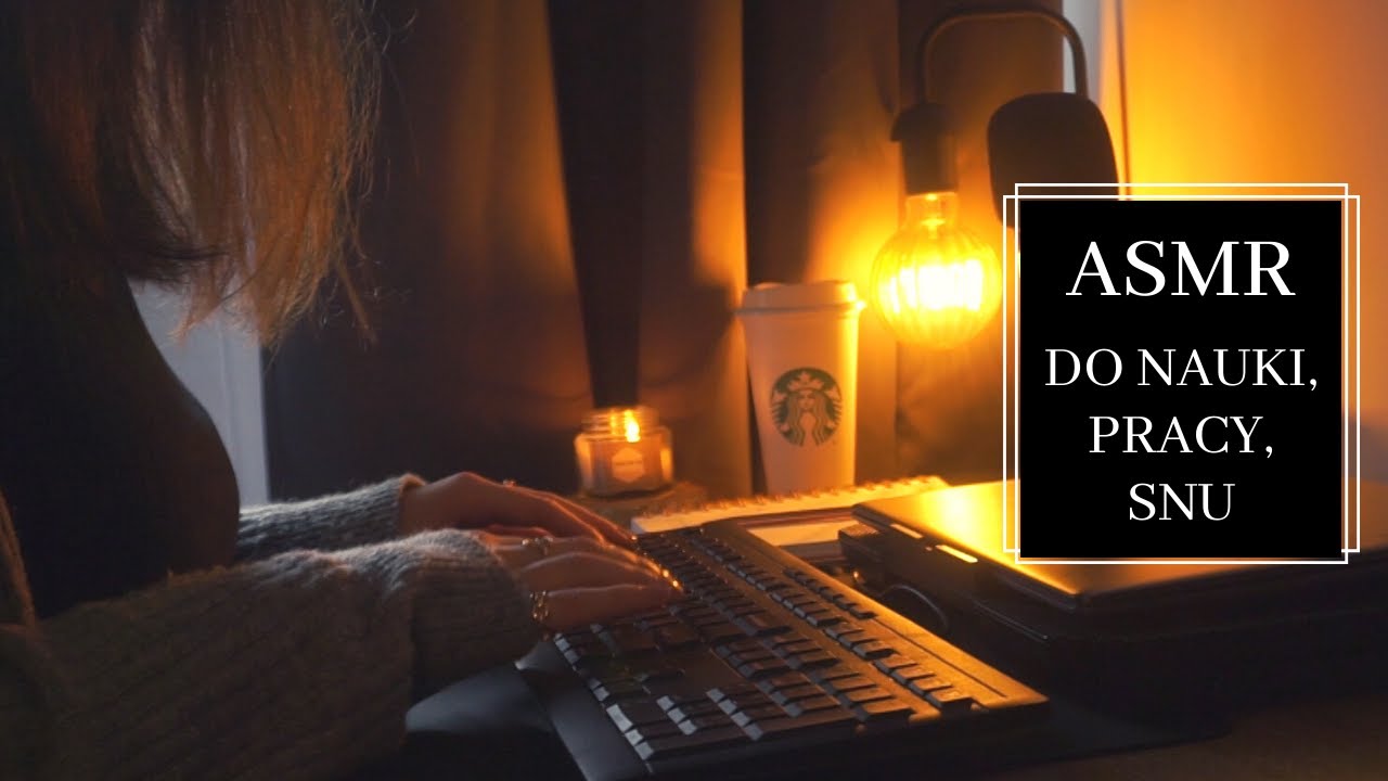 ASMR do nauki, pracy, spania, relaksu / dźwięki klawiatury, pisania, bez mówienia