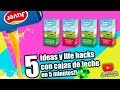 MANUALIDADES RECICLAJE|5 IDEAS Y LIFE HACKS CON CAJAS DE LECHE