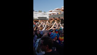 POV youre at après with your besties after a long day of skiing