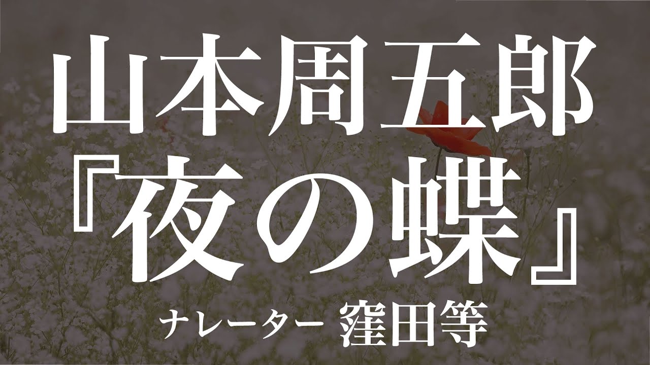 『夜の蝶』作：山本周五郎　朗読：窪田等　作業用BGMや睡眠導入 おやすみ前 教養にも 本好き 青空文庫