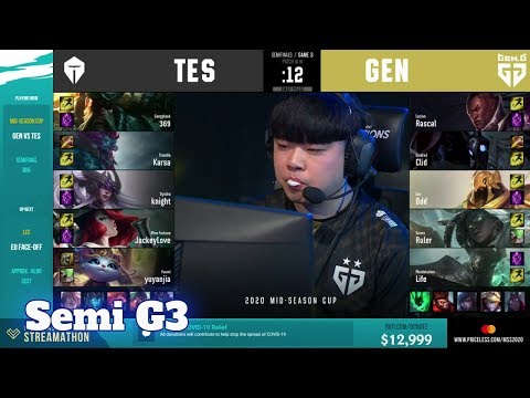 Gen.G vs Top Esports - Game 3 | Semi Final 2020 LoL Mid Season Cup | GEN vs TES G3