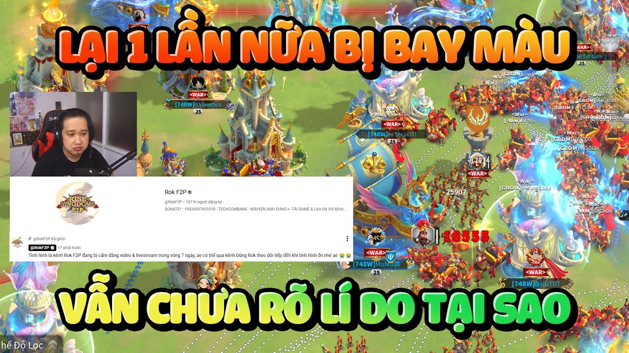 Số Phận Kênh Youtube Rok F2P - Rise of Kingdoms