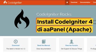 Install CodeIgniter 4 di aaPanel (Apache)