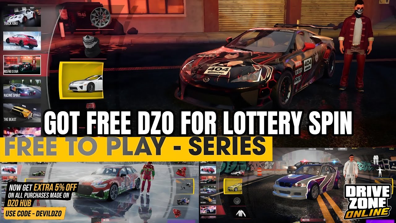 Получите бесплатные вращения DZO за участие в лотерее | Drive Zone Online: Бесплатная игра, повыш...
