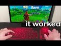 I Tried a Keyboard Using LASERS and WON - Fortnite