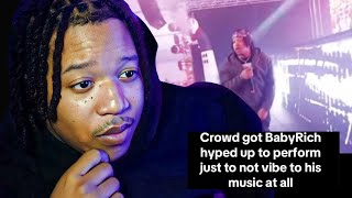 Babyrich Responds To People Trolling Him About His Show In Vegas Being Boring