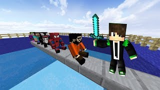 if you die, you fall the water! - Minecraft