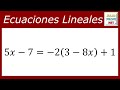 ECUACIONES LINEALES - Ejercicio 4