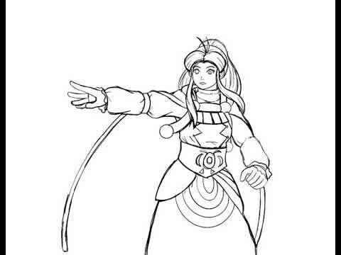 Drawing Mia from Golden Sun