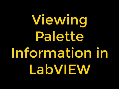 How to View Palette Information Programmatically in LabVIEW