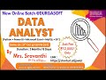 DATA ANALYST Online Training @ DURGASOFT