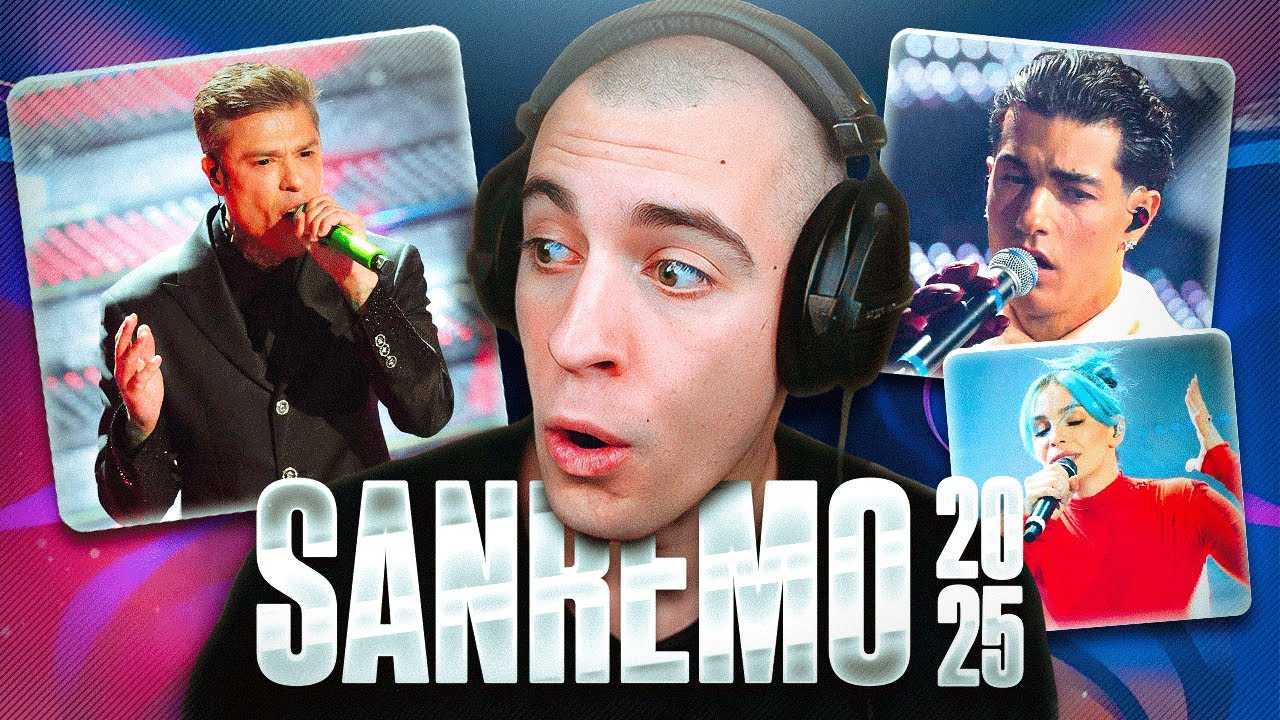 REAGISCO a TUTTE le CANZONI di SANREMO 2025!! - YouTube