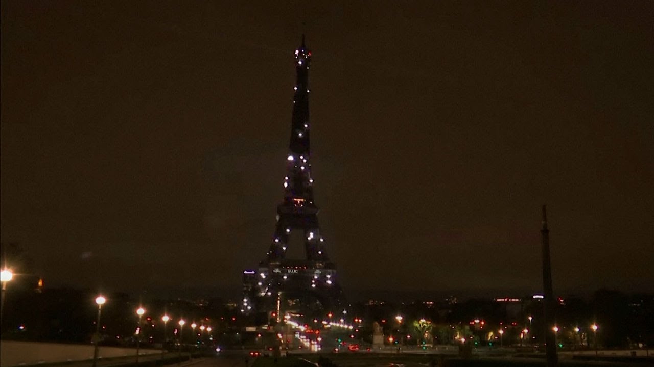Eiffel Tower lit up to commemorate victims of 2015 Paris terror attacks