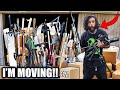 MOVING My ENTIRE $100,000 WEAPONS COLLECTION TO MY PLACE!! *ANIME, GAMING, MOVIES, AND MORE!!*