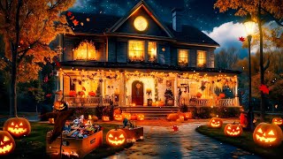 RUSTIC AUTUMN FARMHOUSE - HALLOWEEN AMBIENCE-FALLING LEAVES - SCARECROWS - GHOSTS 👻