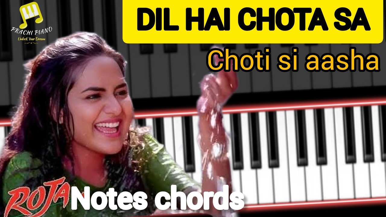 dil hai chota sa-easy piano tutorial | choti si asha| notes chords| prelude interlude| prachi piano