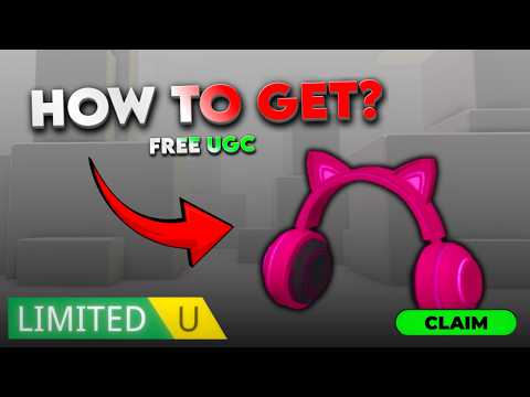 [FREE] Pink Cat Ear Headphones UGC! (Tutorial)