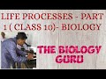LIFE PROCESSES - CLASS 10- PART 1#Nutrition#photosynthesis