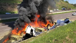 TOP 10 Extremely Idiots Dangerous Truck Crash &amp; Truck Fail Compilation 2022