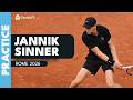 LIVE PRACTICE: Jannik Sinner Warms Up In Rome