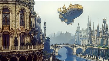 Airships over Tartarian Spires | AI 4K