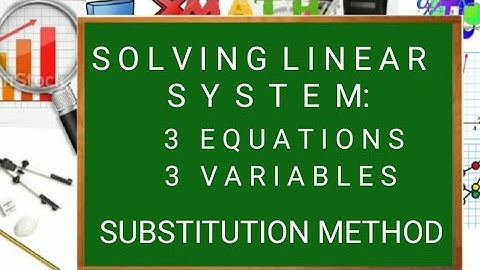 Solving 3 equations in 3 variables using substitution method.