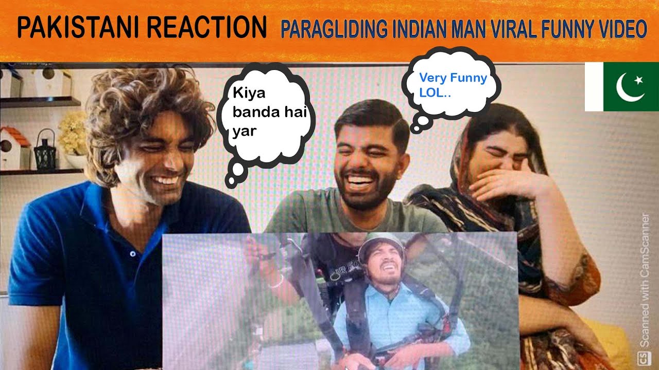 Pakistani Reacts to Funny Indian paragliding viral man II Scary funny man