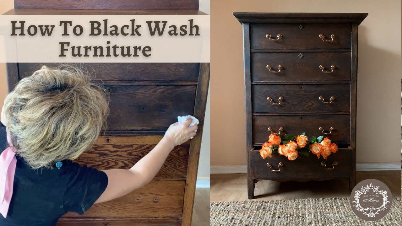 Washstand Makeover: Using Black Wax for Furniture - Semigloss Design