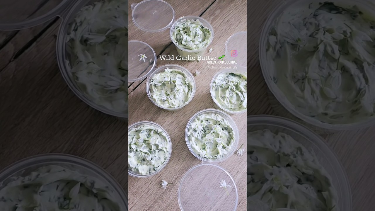 Wild Garlic Butter 🌱 saving this precious seasonal herb in butter form 🤗 