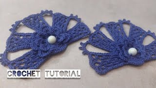 Irish Crochet Beaded Flower Lace Motif (Step-by-step Tutorial)