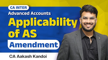 CA Inter Amendment - Applicability of AS | Jan