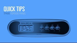 Balboa BP Series TP400 topside panel - Program Filter Cycles