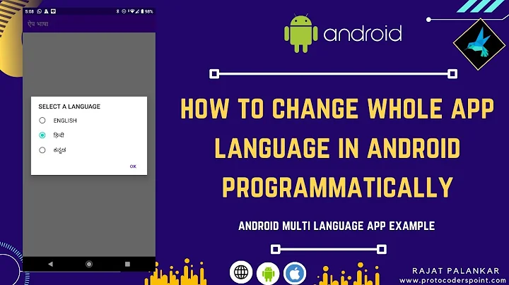 How to change whole app language in android programmatically - Locale in android