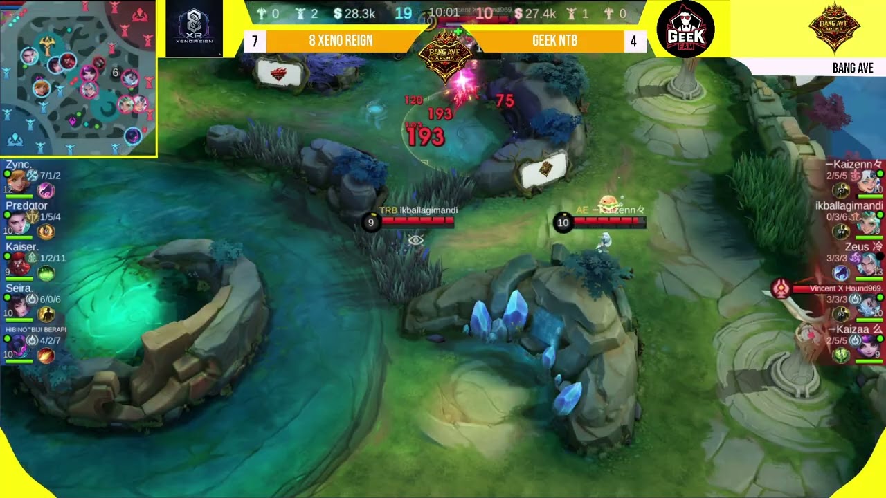 ROOM TOURNAMEN CASTER BANG AVE TIKTOK | MATCH 12 8 XENO REIGN  VS GEEK NTB