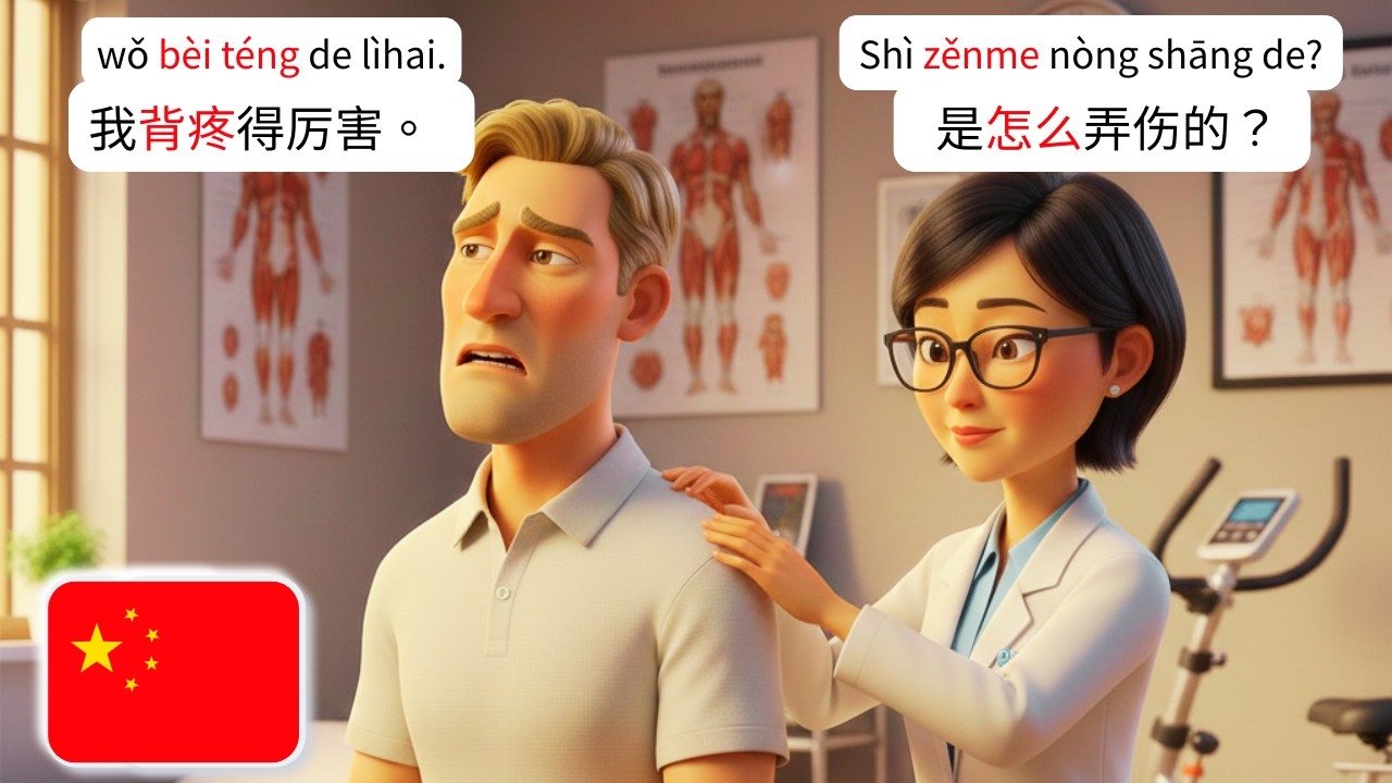 Необходимый китайский в больнице: анализы крови и физиотерапия | Выучите за 3 минуты