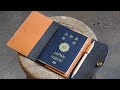 【レザークラフト vlog.22】パスポートケースを作る【Making a Handmade Leather Passport Case】