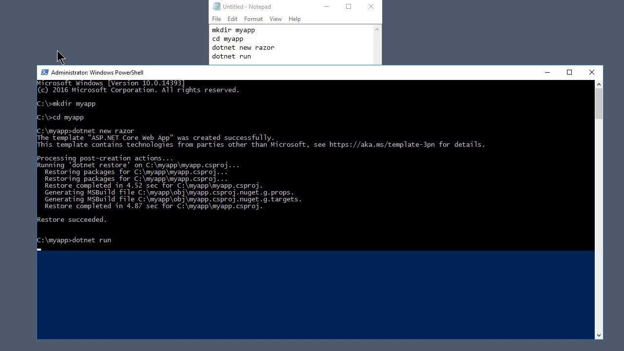How To Create An ASP NET Core 2 0 Razor Web Application On Windows ...