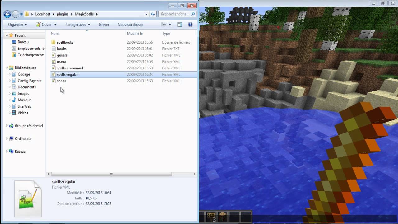 Minecraft Plugins - Tuto MagicSpells Partie 2 - YouTube