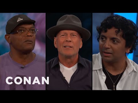 Samuel L. Jackson, Bruce Willis, & M. Night Shyamalan's Origin Story - CONAN on TBS
