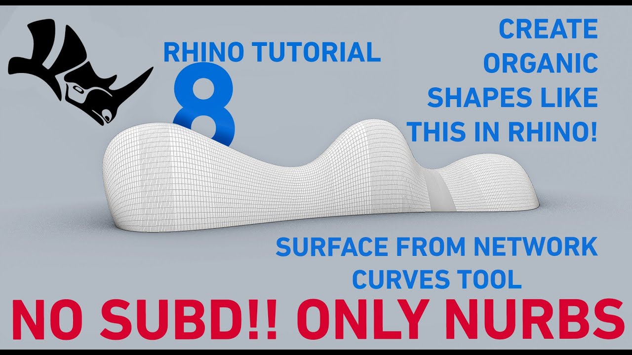 Make any ORGANIC FORM in rhino | NO SUBD || Surface from Network Curves