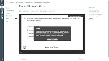 AWS Data Engineering Module 8 - Knowledge Check - Anand K