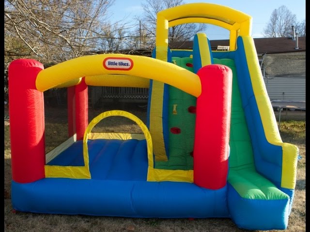 Little Tikes Giant Inflatable Slide Bounce House for Kids!! - YouTube