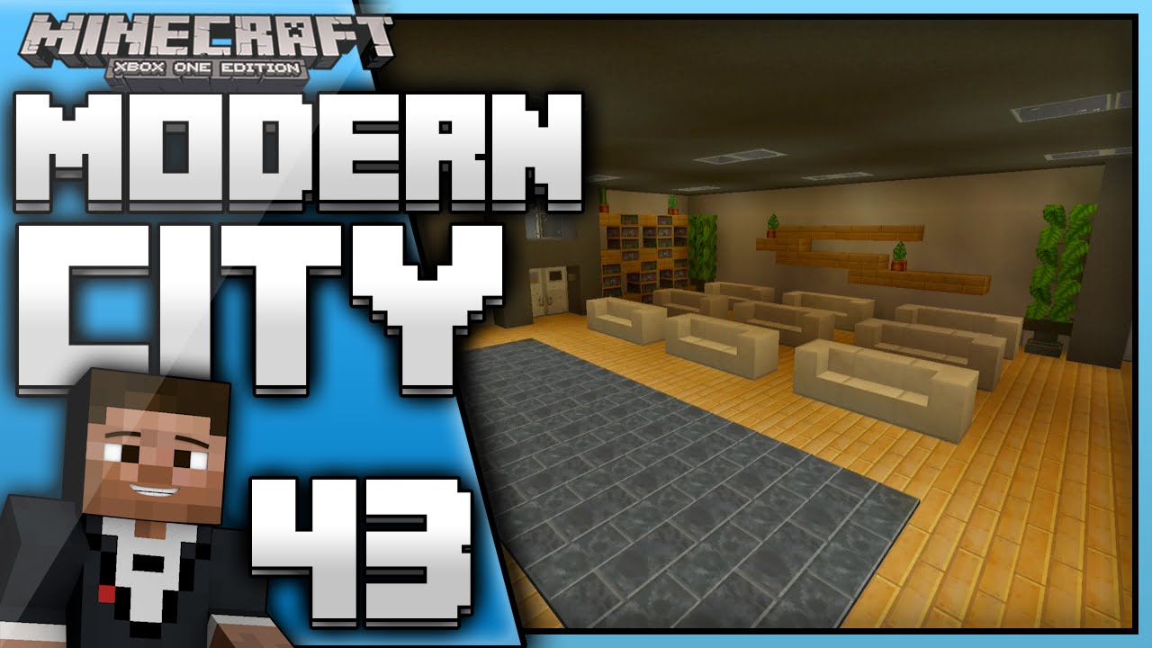 Minecraft Xbox One Building A Modern City Ep 43 Interior Police Station