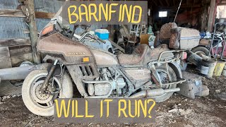 Vintage Goldwing, Barn Find. Can we get it running and driving again?