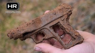 Metal Detecting WW2 Battlefields - WWII Relic Hunting - Pistol found!