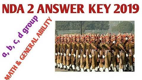 NDA 2 ANSWER KEY 2019, ANSWER KEY NDA 2 2019,Nda 2 answer key 17 November 2019,