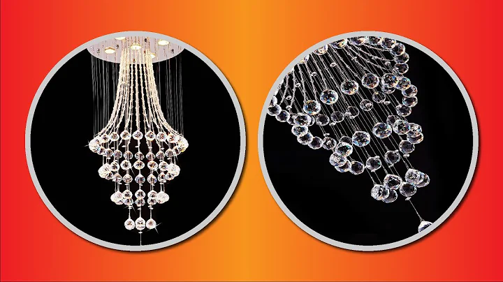 Flush Mount LED Ceiling Light Fixture Pendant Lamp | Modern Crystal Raindrop Chandelier